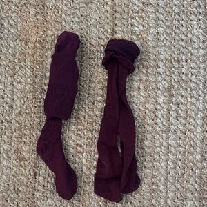Assorted knee high Socks bundle Zara Target 2 in bundle 
 Burgundy knee highs